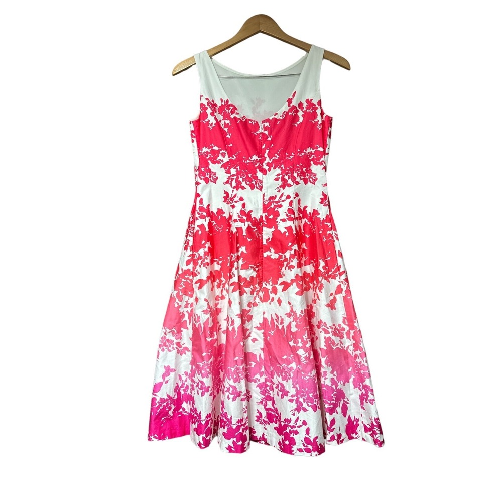 Pendleton A-Line Summer Cocktail Dress Womens Size 2 Midi Pocket Sleeveless Pink